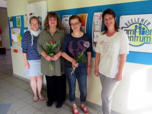 Wechsel im Elterncafé (v.l.n.r.): Steffie Lakenbrink, Marion Uphues, Olga Harms, Britta Sobkowiak